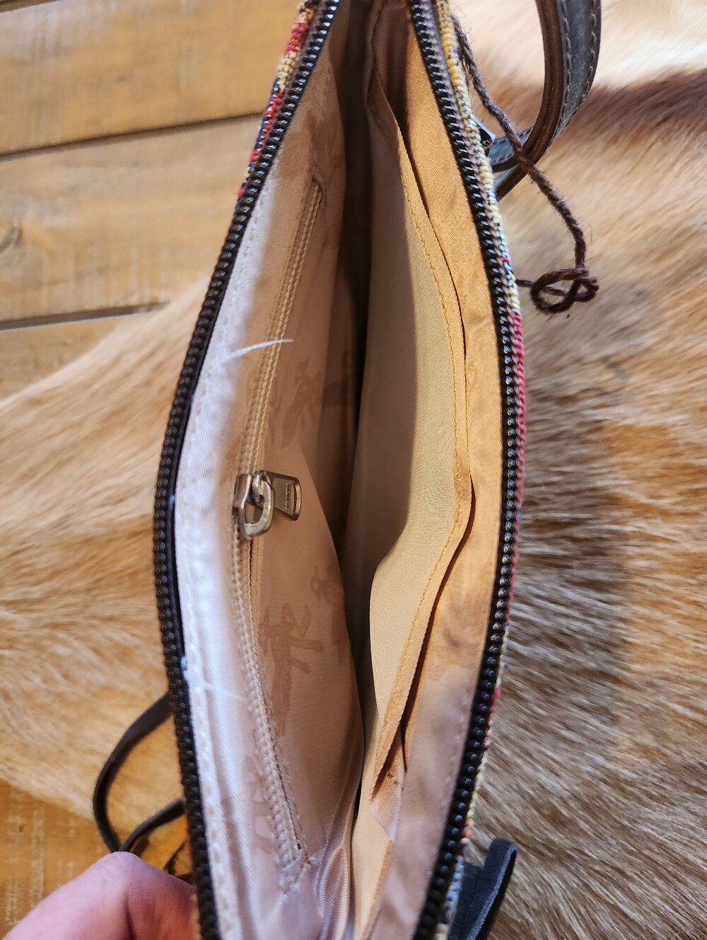 Angel Ranch Red Multi Woven Geometric Clutch - Picture 2 of 4